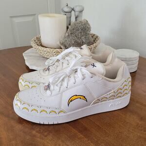 MEN'S RBK Reebok NFL Size 14 "LOS ANGELES CHARGERS"SNEAKERS SHOES TENNIS White